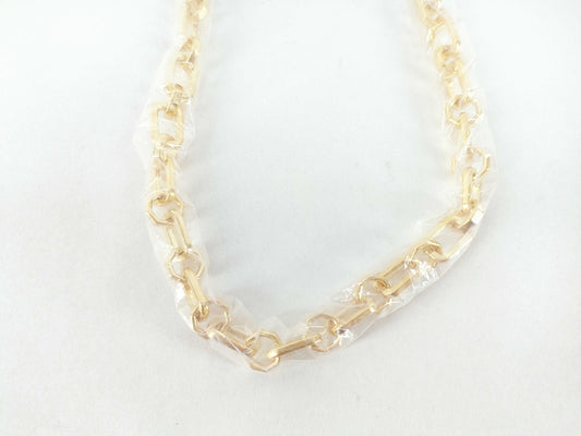 LOUIS VUITTON C Lock 'n Gold Chain Strap with Gold Hardware, 55*1*1cm Necklace