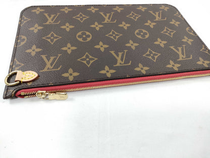 LOUIS VUITTON Monogram Louis Vuitton Neverfull Pouch / Brown Monogram Canvas / Gold Hardware Other Accessories