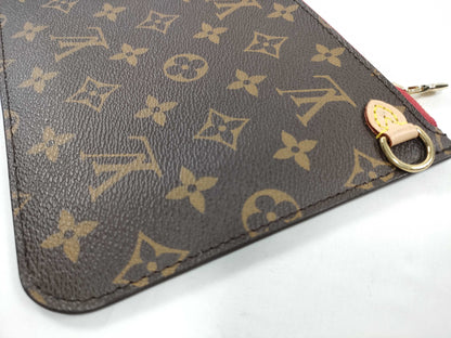 LOUIS VUITTON Monogram Louis Vuitton Neverfull Pouch / Brown Monogram Canvas / Gold Hardware Other Accessories