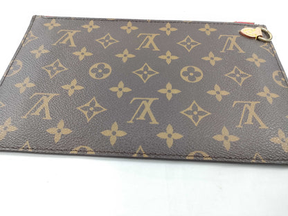 LOUIS VUITTON Monogram Louis Vuitton Neverfull Pouch / Brown Monogram Canvas / Gold Hardware Other Accessories