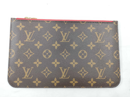 LOUIS VUITTON Monogram Louis Vuitton Neverfull Pouch / Brown Monogram Canvas / Gold Hardware Other Accessories