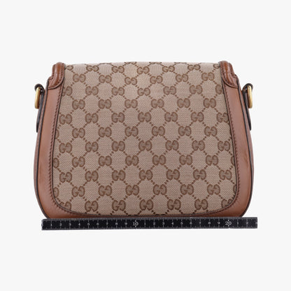 GUCCI Lady Web Multicolor Canvas and Leather Shoulder Bag 383848H018872609