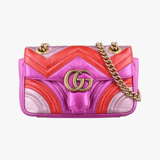GUCCI GG Marmont Multicolor Leather Shoulder Bag 446744H027956628