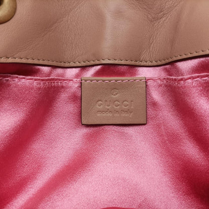 GUCCI GG Marmont Gold Leather Shoulder Bag 446744F021447924