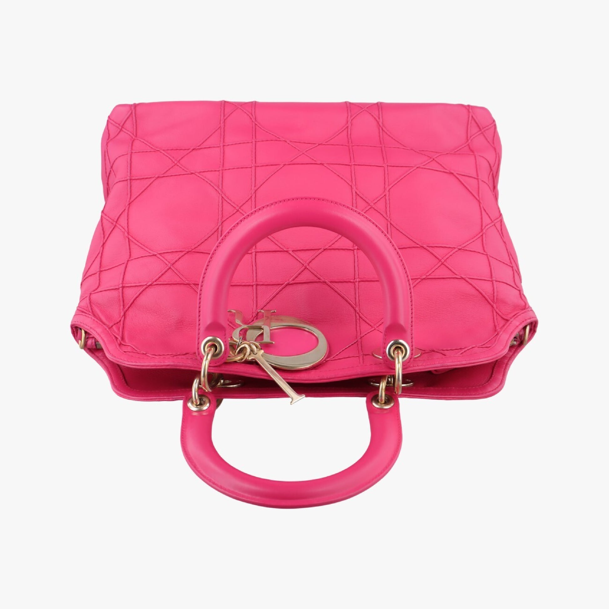 Dior Granville Rose Red Lambskin 12-MA-0153 Handbag
