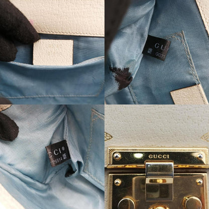 GUCCI Padlock White Leather Shoulder Bag 432182G031125514