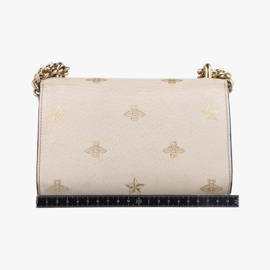GUCCI Padlock White Leather Shoulder Bag 432182G031125514