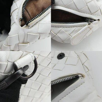 BOTTEGA VENETA Intrecciato Olympia White Lambskin Shoulder Bag B05177832N