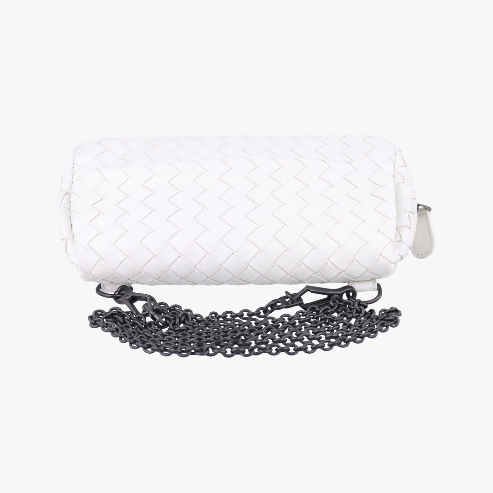 BOTTEGA VENETA Intrecciato Olympia White Lambskin Shoulder Bag B05177832N
