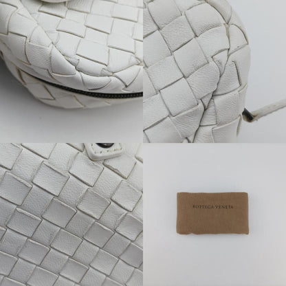 BOTTEGA VENETA Intrecciato Olympia White Lambskin Shoulder Bag B05177832N