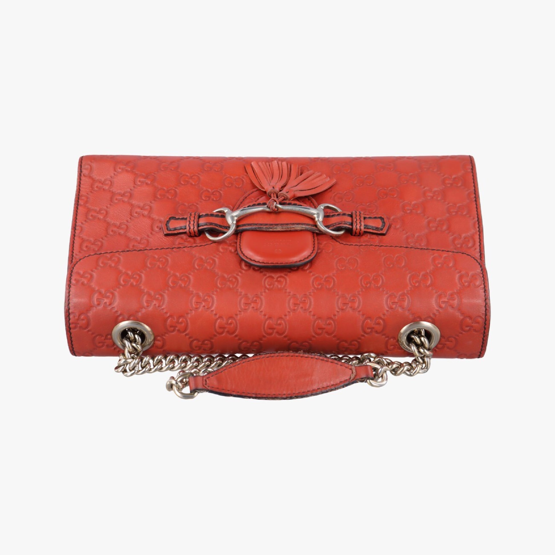 GUCCI Emily Orange Leather Shoulder Bag 295402H014759886