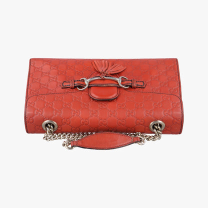 GUCCI Emily Orange Leather Shoulder Bag 295402H014759886