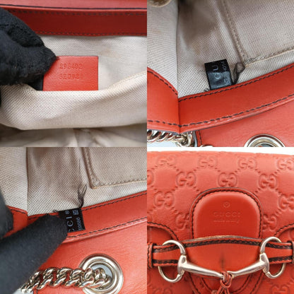 GUCCI Emily Orange Leather Shoulder Bag 295402H014759886