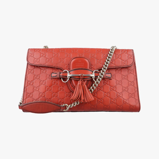 GUCCI Emily Orange Leather Shoulder Bag 295402H014759886