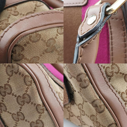 GUCCI Sherry Line Multicolor Leather and Canvas Shoulder Bag 269876G015261254
