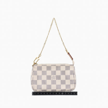 LOUIS VUITTON Mini Pochette Accessoires Azur Damier Canvas N58010SF3280 Handbag