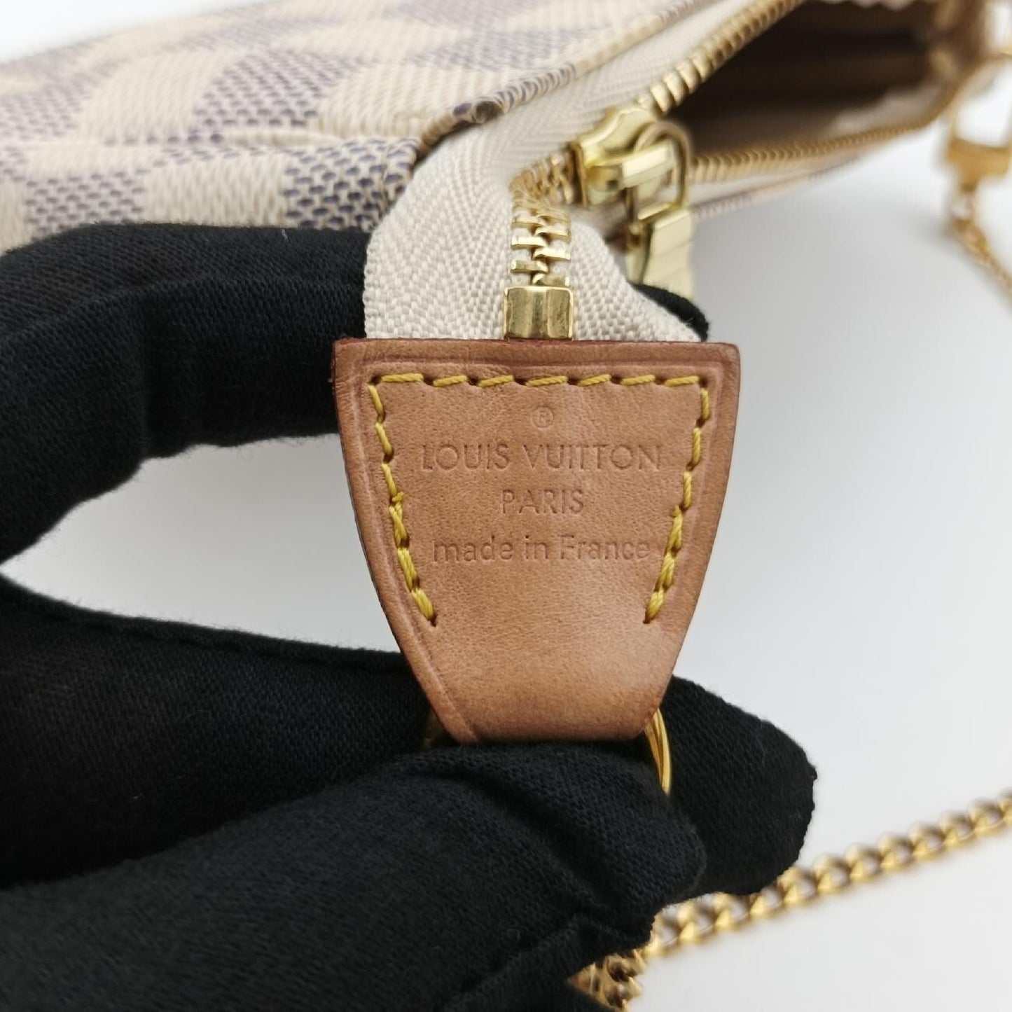 LOUIS VUITTON Mini Pochette Accessoires Azur Damier Canvas N58010SF3280 Handbag