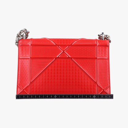 Dior Diorama Red Leather 09-BO-0126 Shoulder Bag