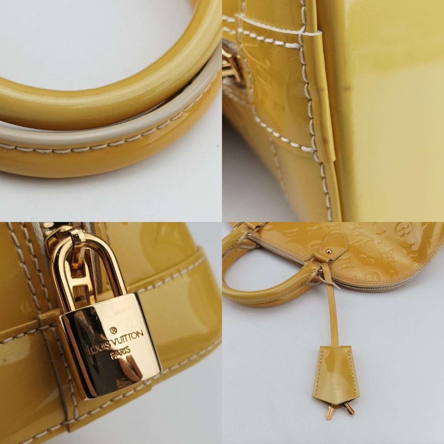 LOUIS VUITTON Alma PM Citrine Vernis M90101FL4112 Handbag