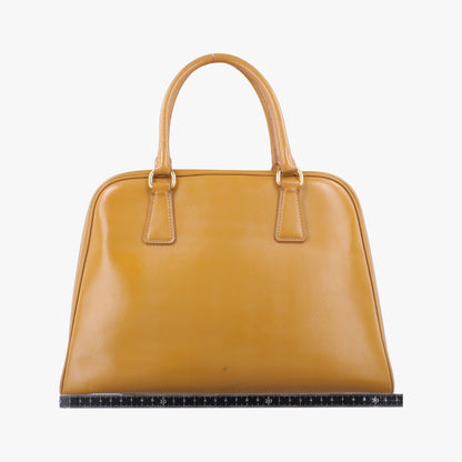 PRADA Pyramid Yellow Patent BL0808180 8 Handbag