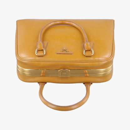 PRADA Pyramid Yellow Patent BL0808180 8 Handbag