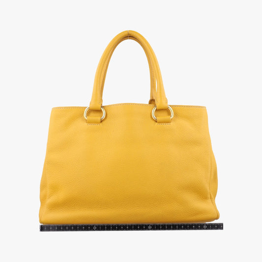 PRADA Mustard Calfskin Yellow Leather 204 Shoulder Bag