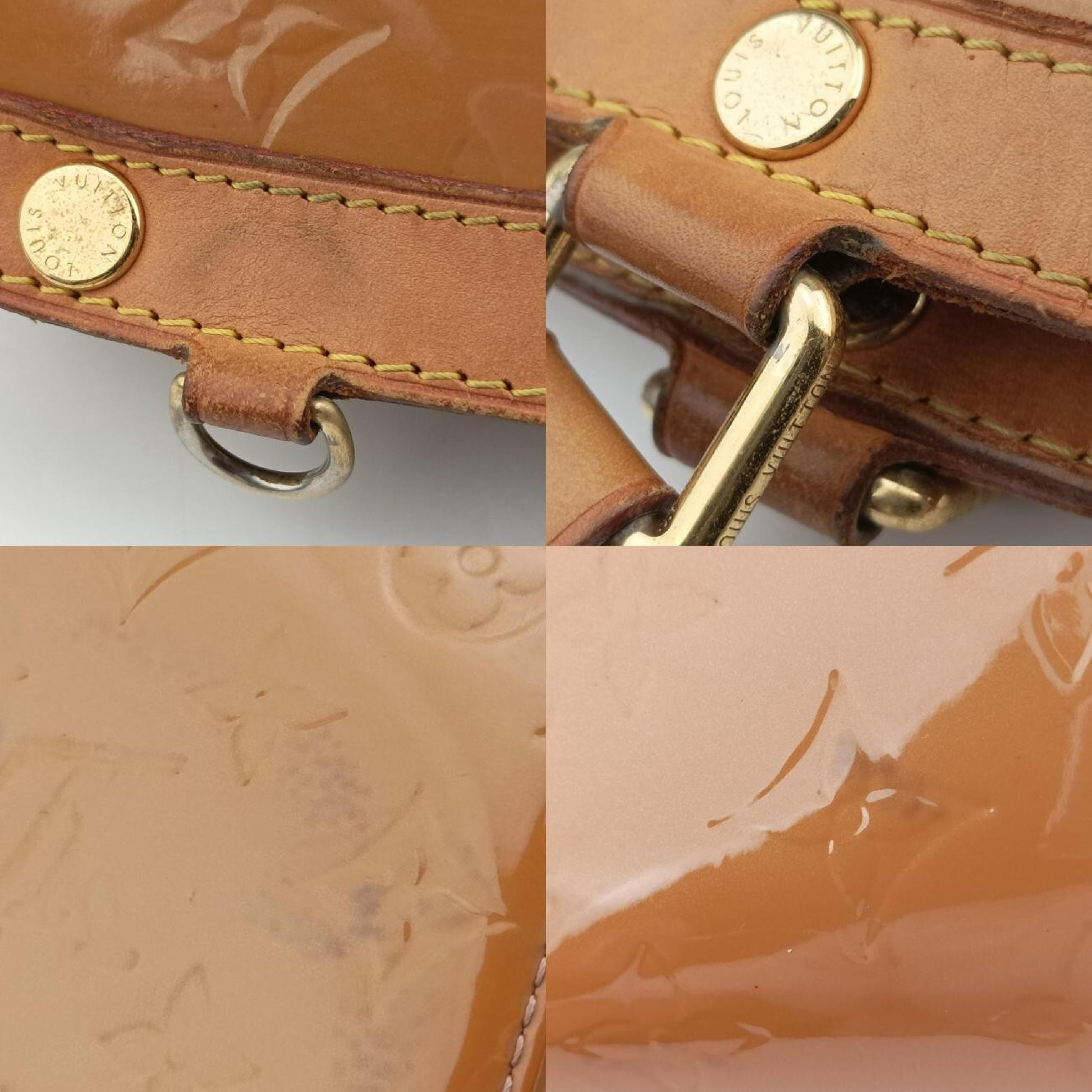 LOUIS VUITTON Blair GM Beige Vernis M91621SR1113 Shoulder Bag