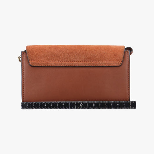Chloe Faux Brown Suede x Leather 03 17 75 65 Shoulder Bag