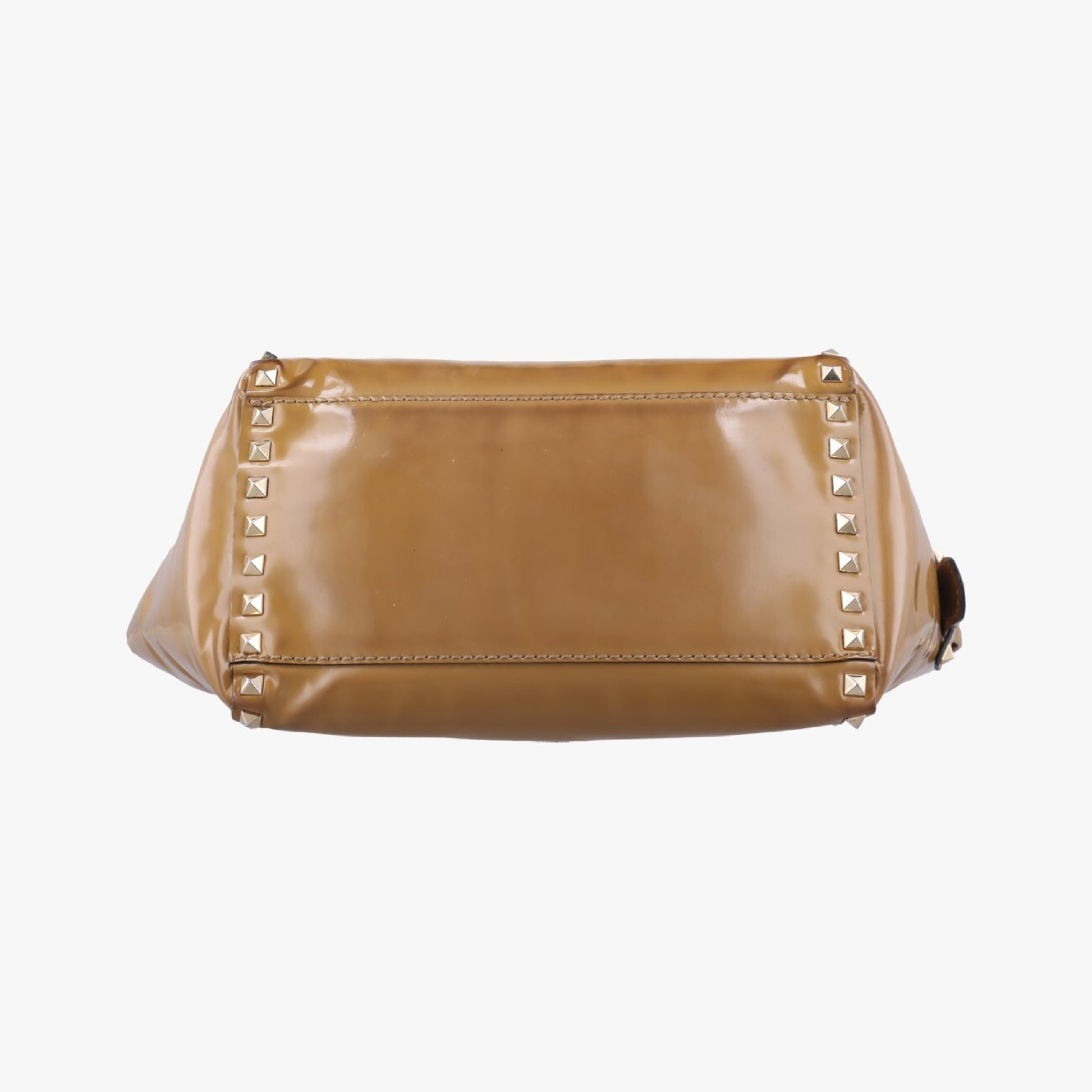 VALENTINO Rockstud Beige Patent BGF540VNE1 Shoulder Bag