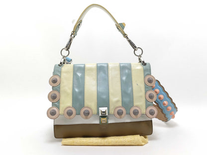 FENDI Canai Shoulder Bag Striped Handbag