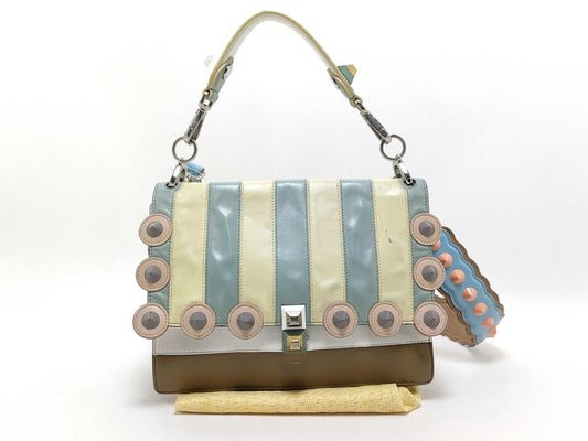 FENDI Canai Shoulder Bag Striped Handbag
