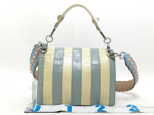 FENDI Canai Shoulder Bag Striped Handbag
