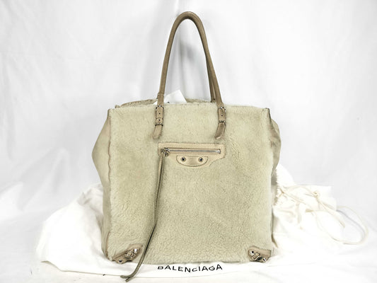 BALENCIAGA Paper Tote Bag Mouton Tote Bag