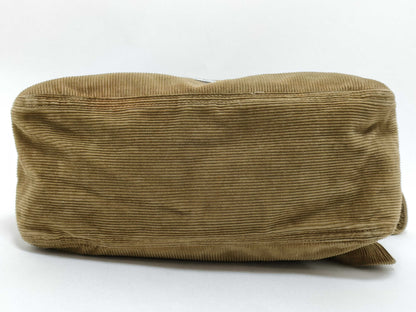 FENDI Mamma Bucket Corduroy Shoulder Bag