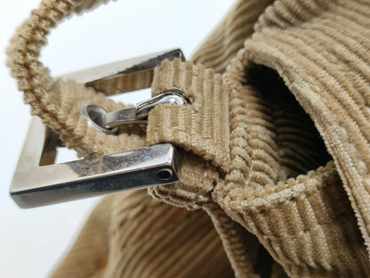 FENDI Mamma Bucket Corduroy Shoulder Bag