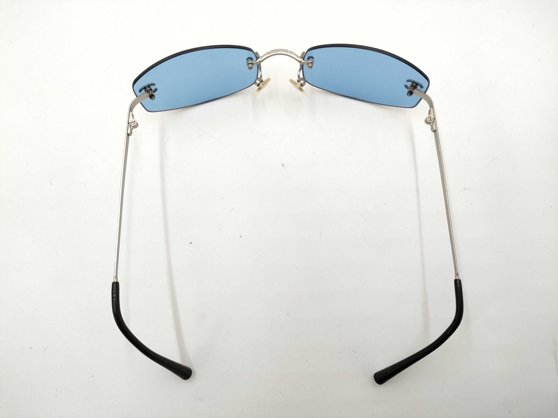  CHANEL Coco Mark Rimless Vintage Sunglasses