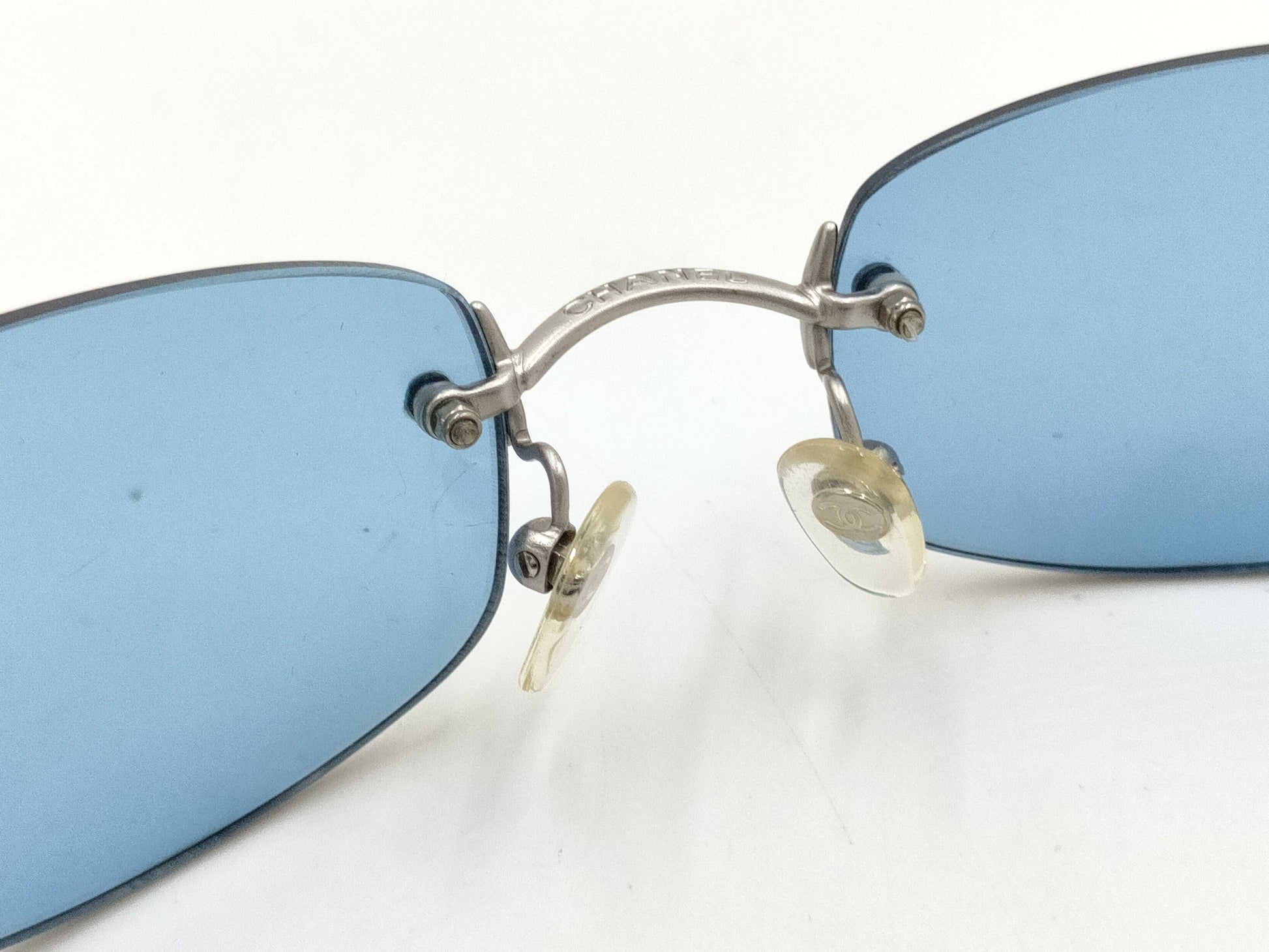  CHANEL Coco Mark Rimless Vintage Sunglasses