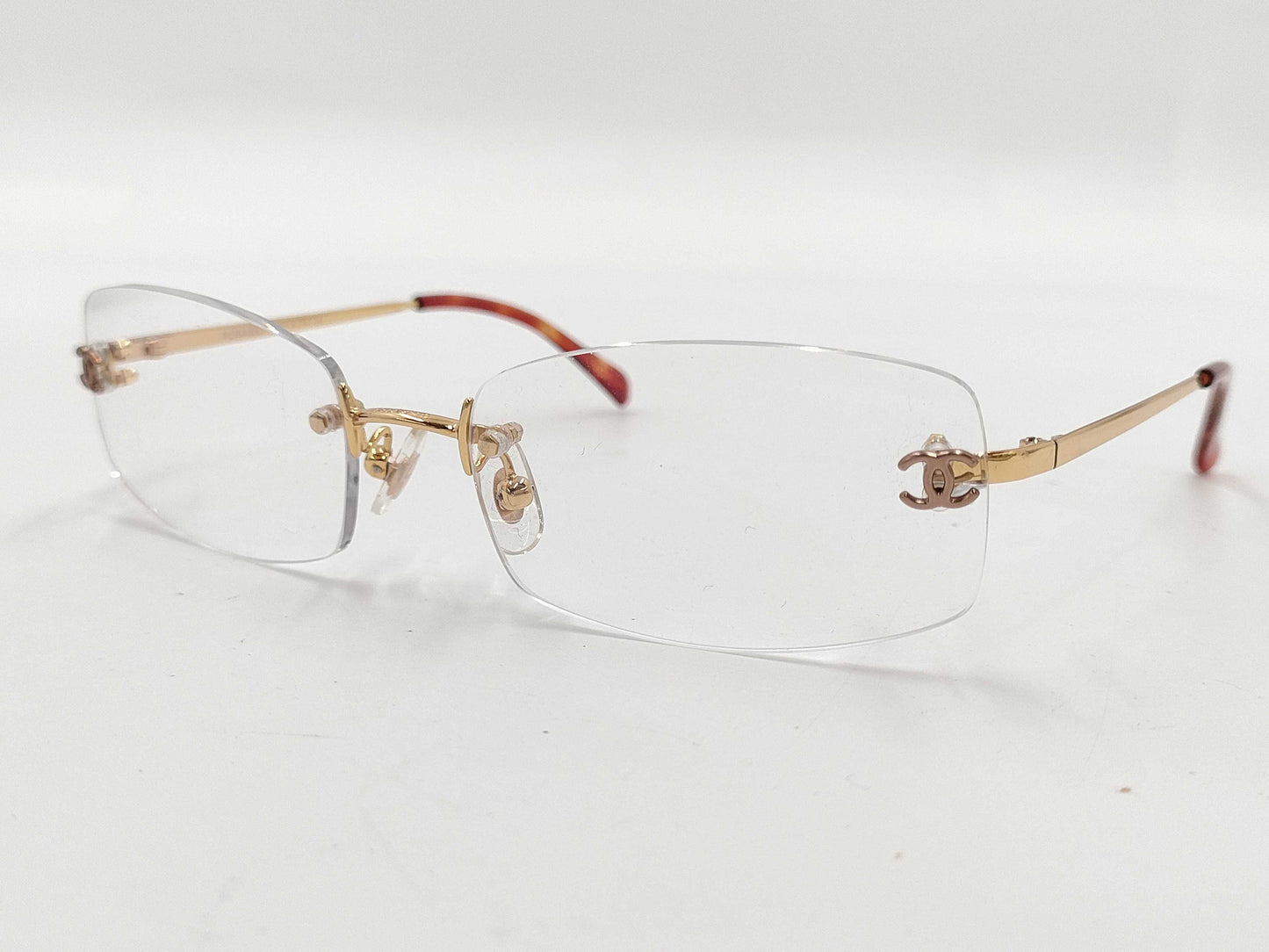 CHANEL Chanel Coco Mark Rimless Glasses Sunglasses