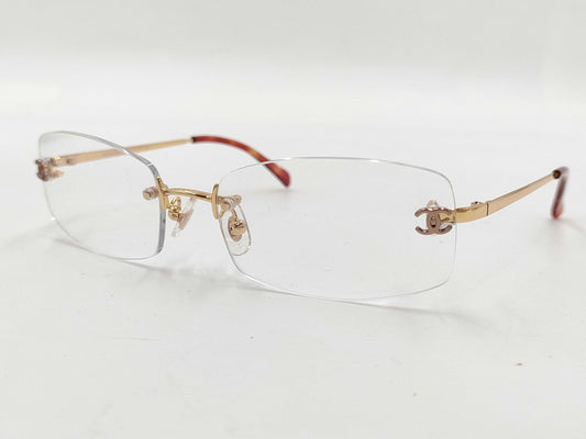 CHANEL Chanel Coco Mark Rimless Glasses Sunglasses