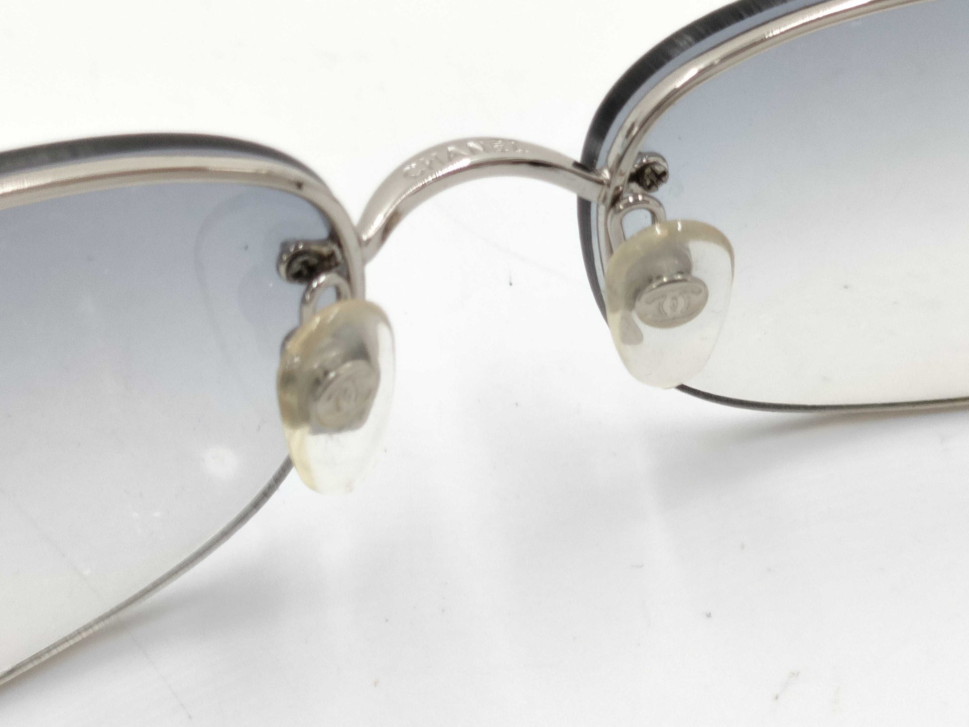  CHANEL Chanel Coco Mark Rimless Vintage Sunglasses