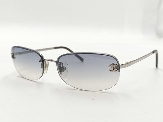  CHANEL Chanel Coco Mark Rimless Vintage Sunglasses