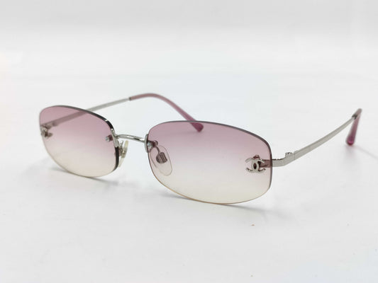  CHANEL Coco Mark Rimless Sunglasses Vintage Sunglasses/Eyewear