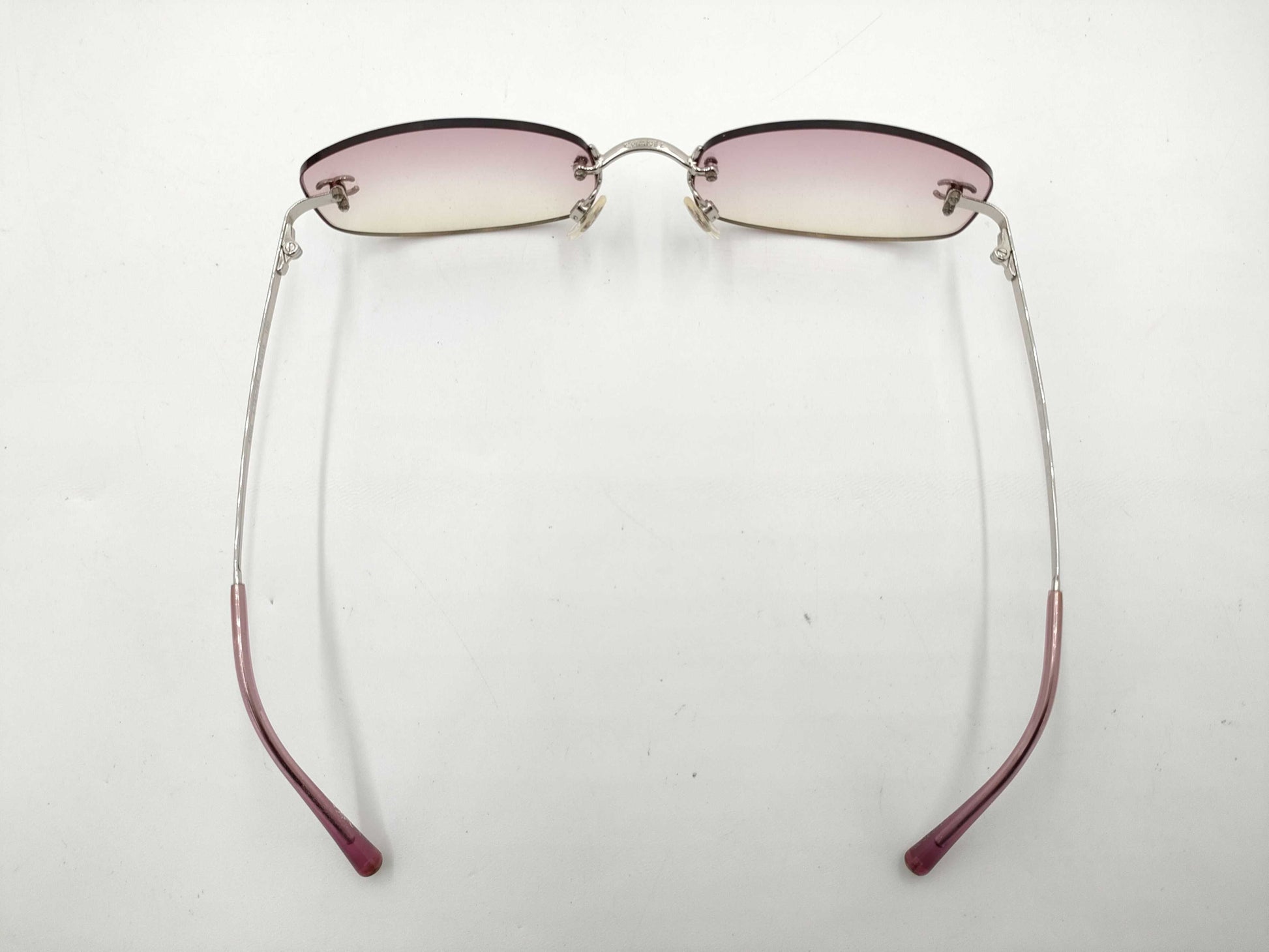  CHANEL Coco Mark Rimless Sunglasses Vintage Sunglasses/Eyewear