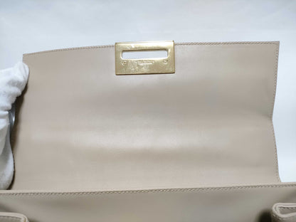 Salvatore Ferragamo Gancini Ferragamo Gancini Shoulder Bag in Beige with Strap