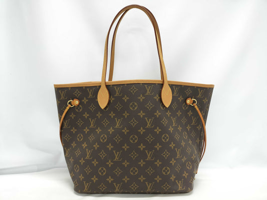 LOUIS VUITTON Monogram Neverfull Handbag with Beige Interior