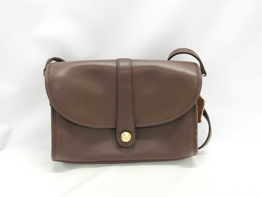 COACH Old Coach All Leather Brown Shoulder Bag