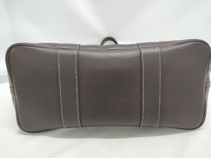 HERMES Garden Party PM Maroon Toile H Handbag