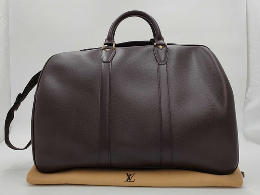 LOUIS VUITTON Boston Bag Taiga Kendall GM with Stitching, Personalized Name, M30116
