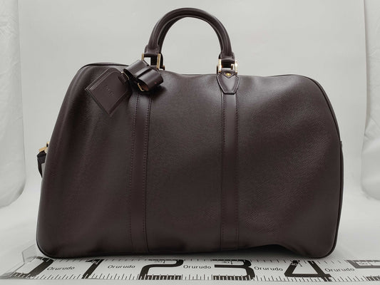 LOUIS VUITTON Boston Bag Taiga Kendall GM with Stitching, Personalized Name, M30116
