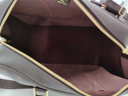 LOUIS VUITTON Boston Bag Taiga Kendall GM with Stitching, Personalized Name, M30116